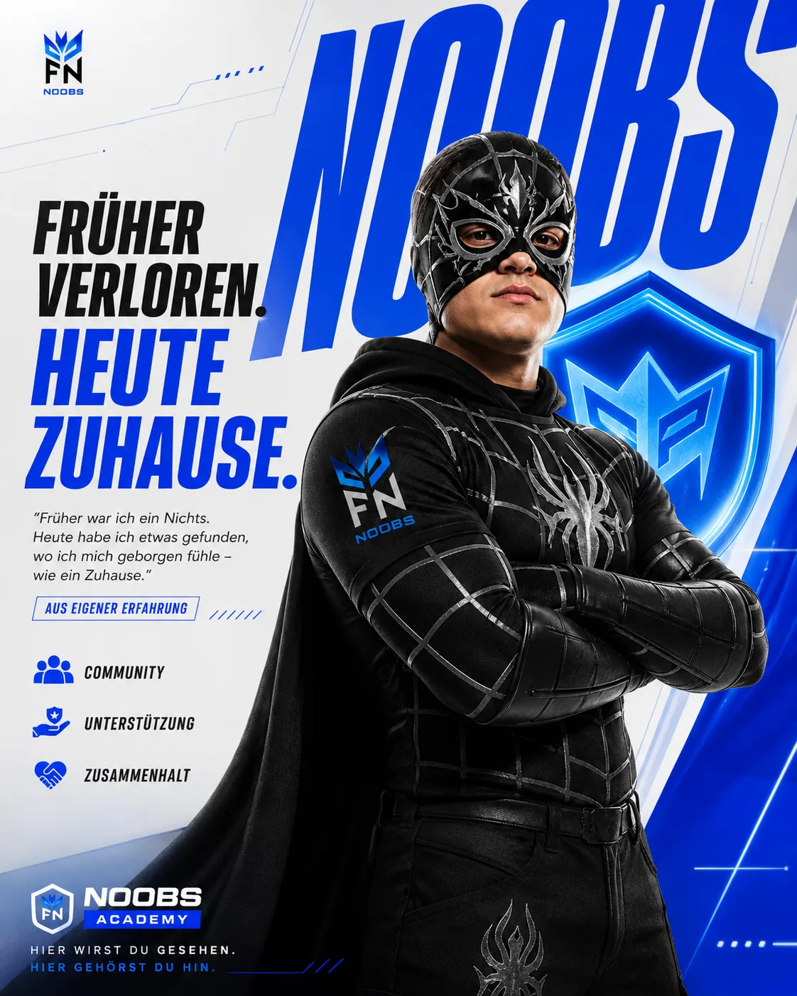 Flame — Früher verloren. Heute Zuhause. Fortnite Noobs Academy Testimonial
