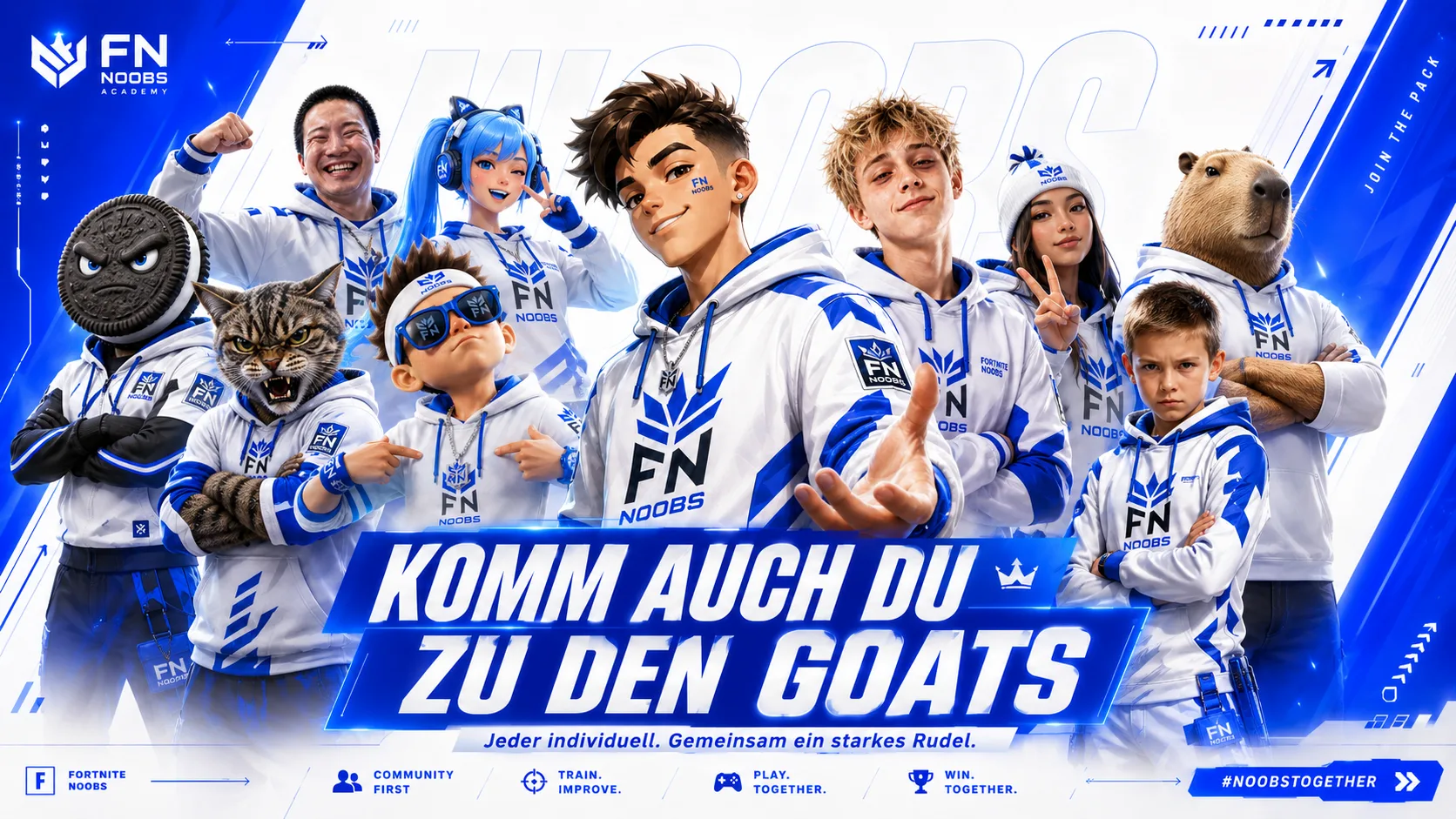 Fortnite Noobs Academy Roster — Komm auch du zu den GOATs
